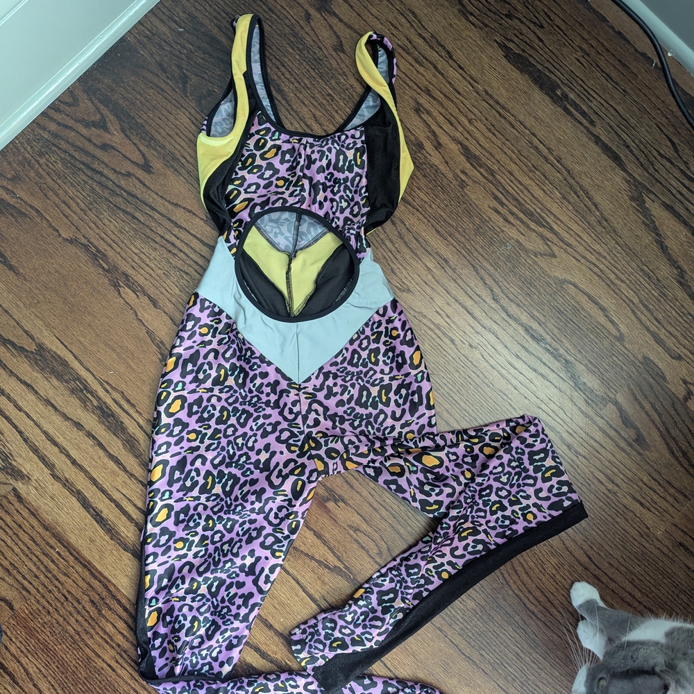 Burnt Soul Leopard Print Backless Catsuit